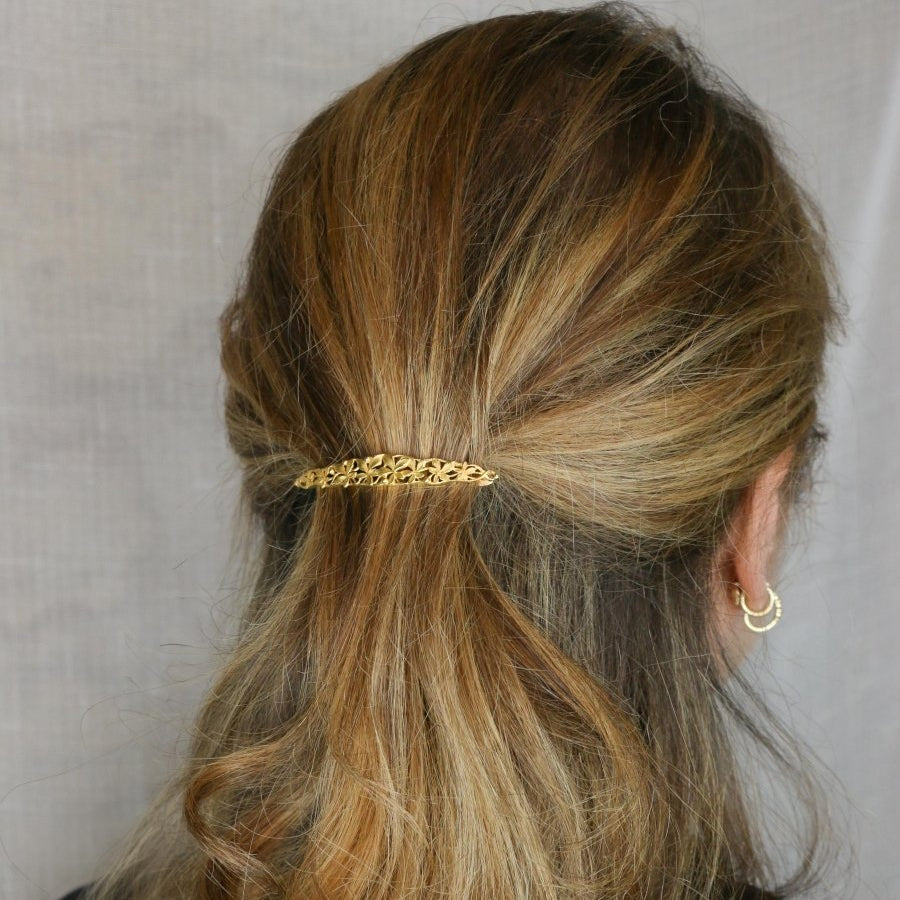 Barrette cheveux Art Nouveau or jaune - Castafiore