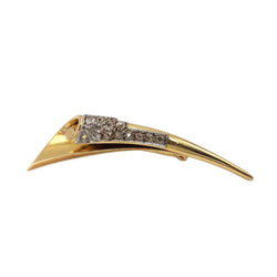 Broche Épingle en or jaune, platine et diamants