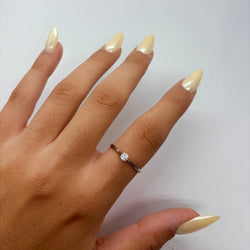 Bague Solitaire en or blanc et diamant