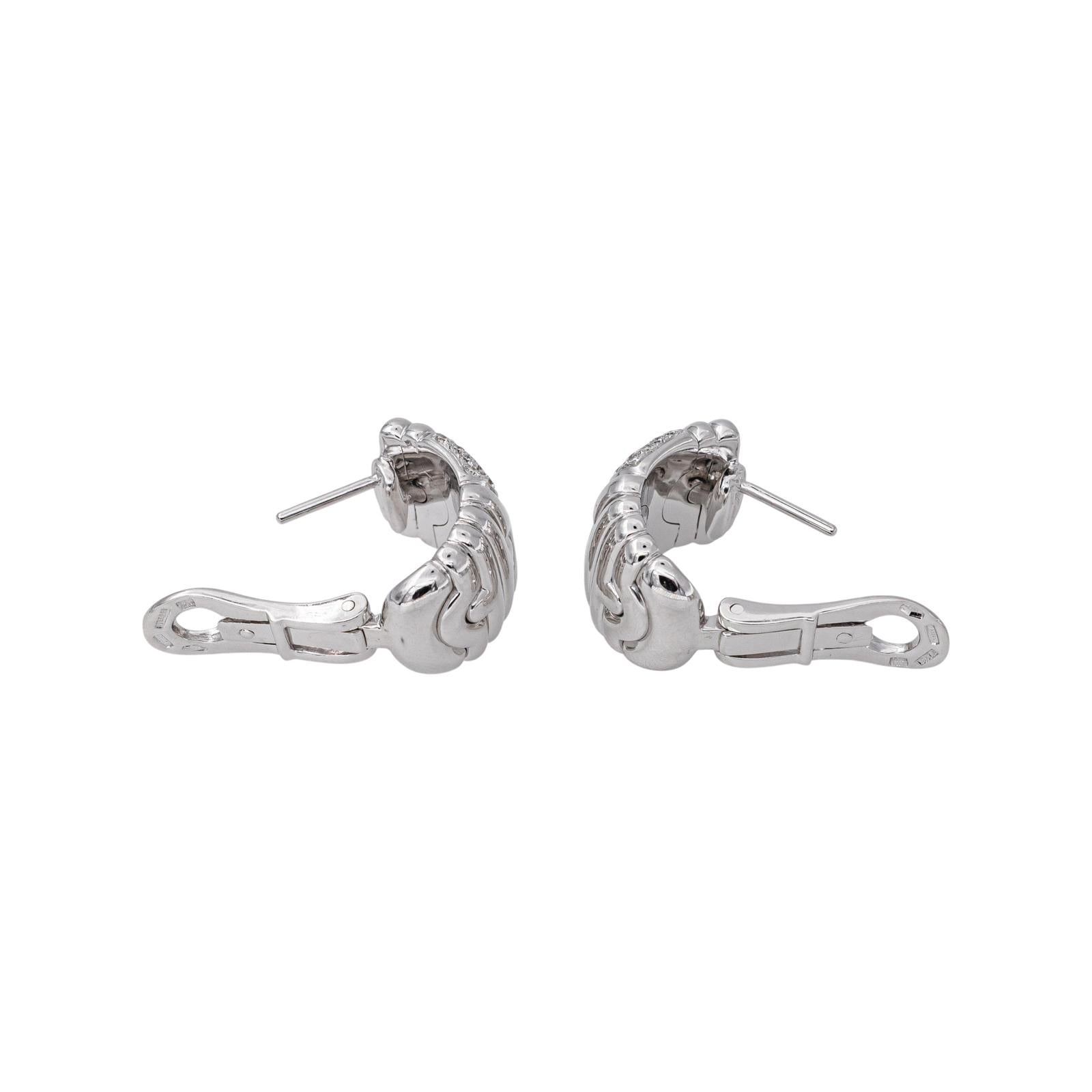 Bulgari Boucles d'oreilles Parentesi Or blanc Diamant