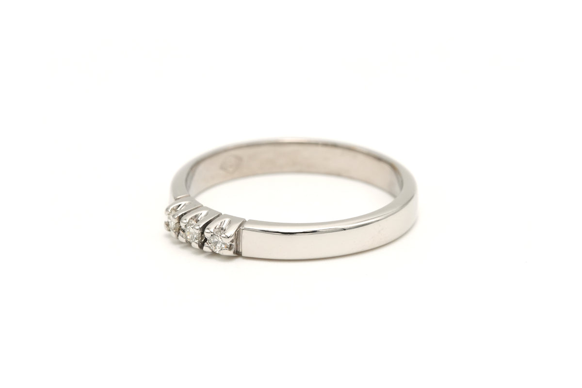 Bague Trilogie en or blanc et diamants