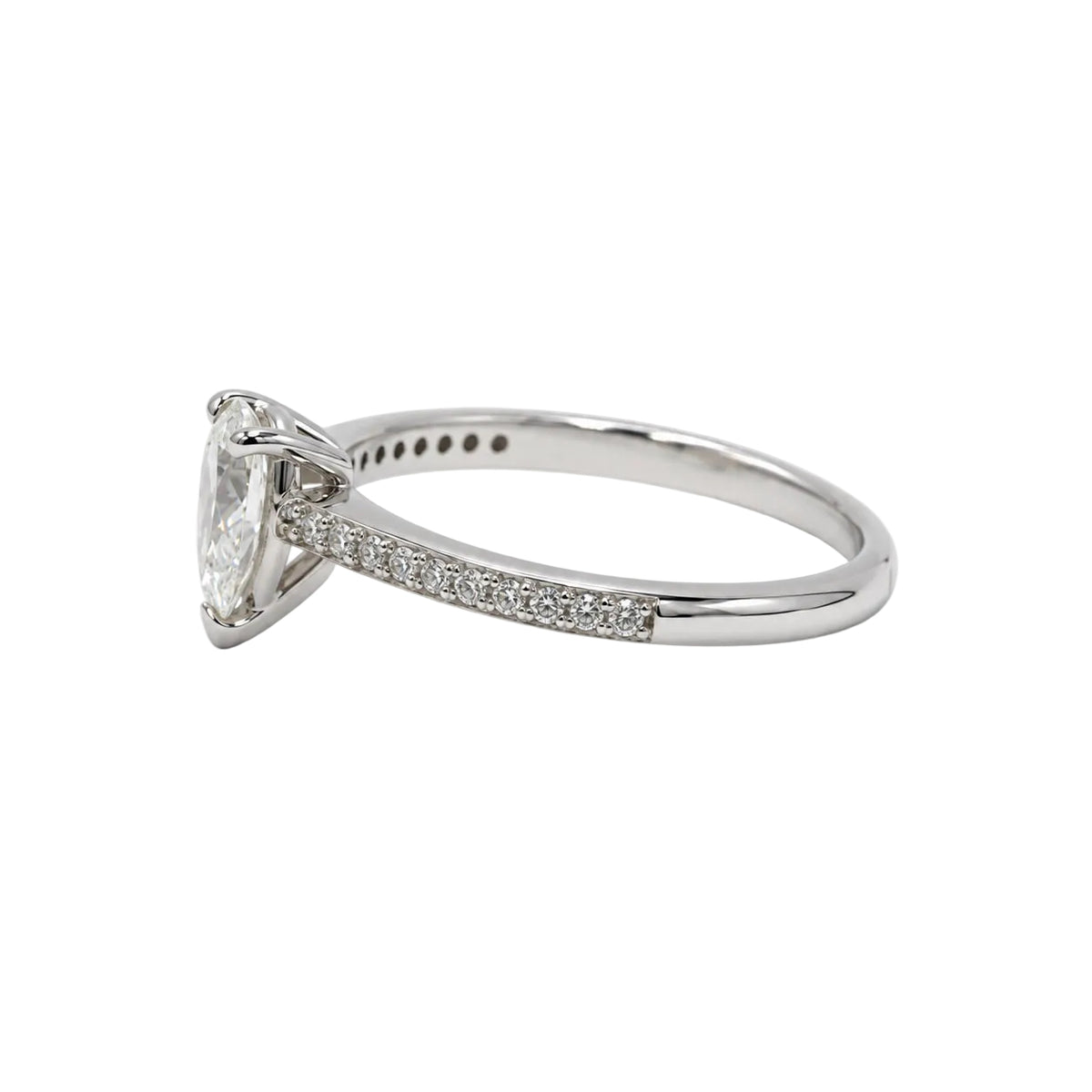 Bague Solitaire en or blanc et diamants