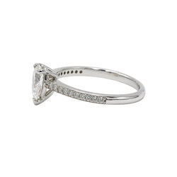 Bague Solitaire en or blanc et diamants