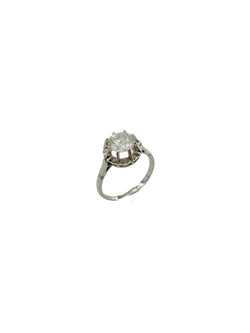 Bague Solitaire en platine et diamant