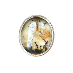 Bague Chevalière en or jaune et agate