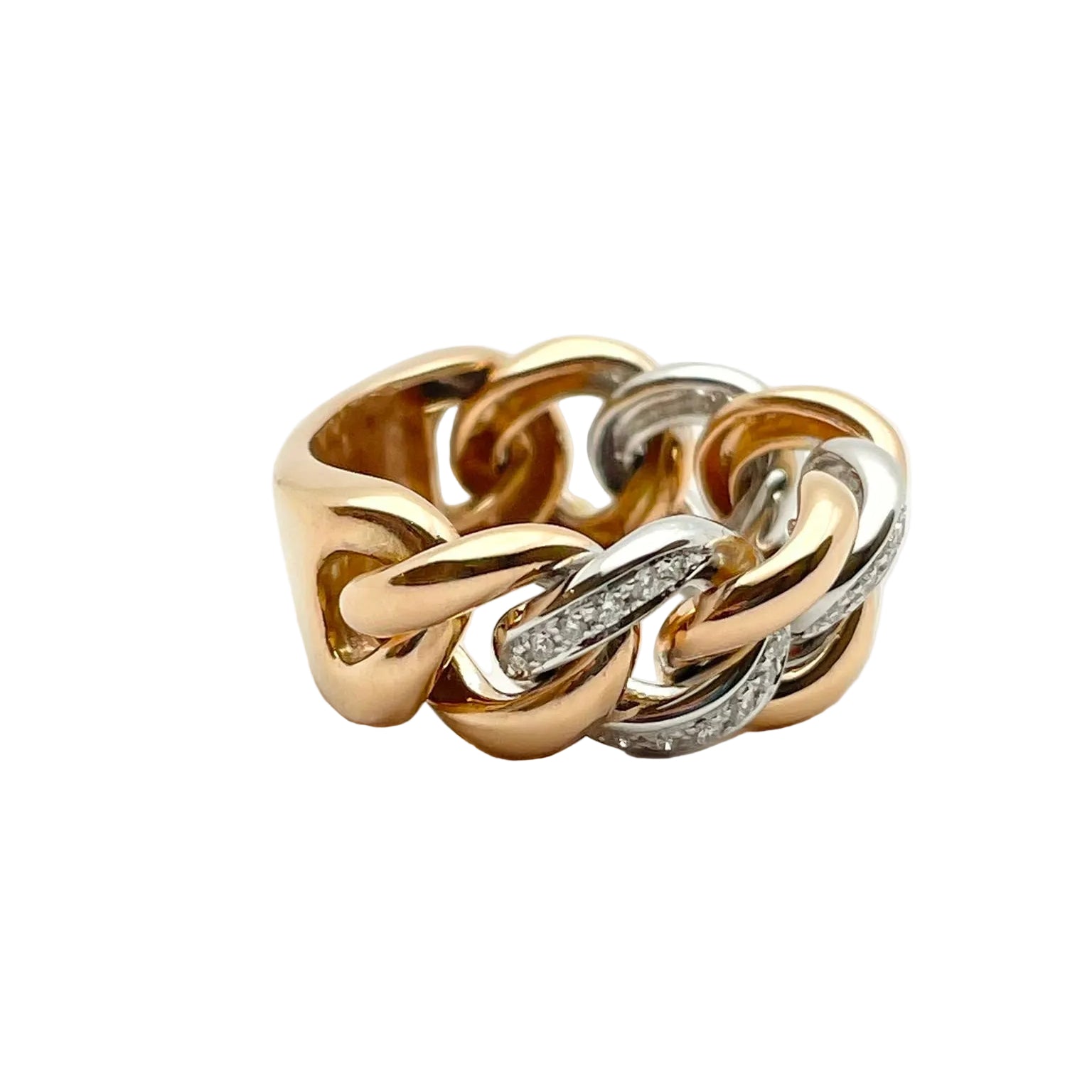Bague LUCIANO SOMENZI en or blanc, or rose et diamants