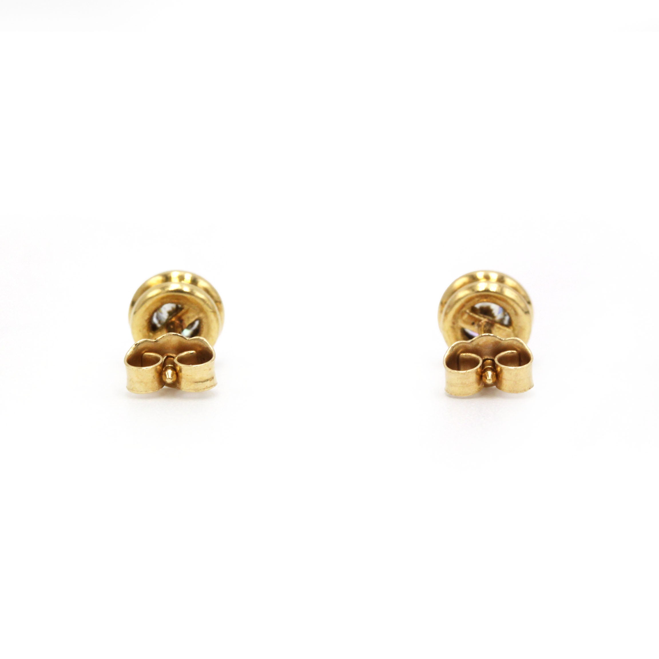 Boucles d'oreilles en or jaune & diamants