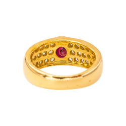 Bague Or jaune Rubis