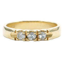 Bague Trilogie en or jaune et diamants