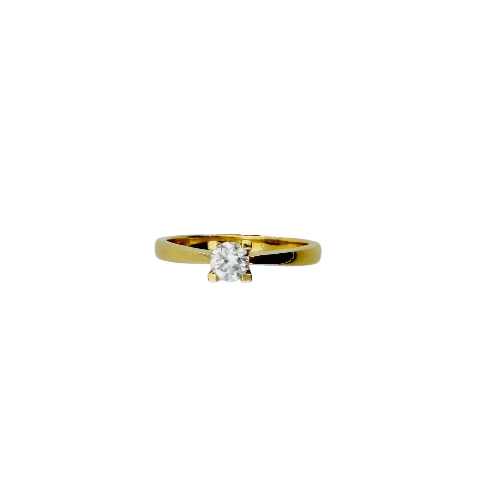 Bague Solitaire en or jaune et diamant