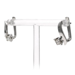 Boucles d'oreilles Dormeuses en or blanc et diamants