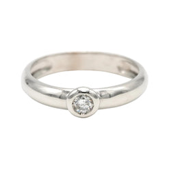 Bague Solitaire en or blanc et diamant