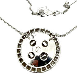 Collier Pendentif VAN CLEEF & ARPELS "Boutonnière" en or blanc et diamants
