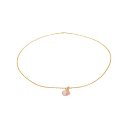 Collier Or jaune Quartz rose