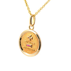 Pendentif AUGIS en or jaune, rubis et diamant
