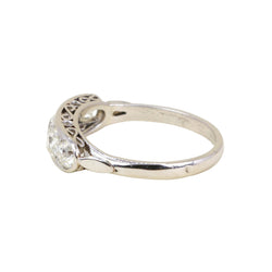 Bague Jarretière en platine et diamants