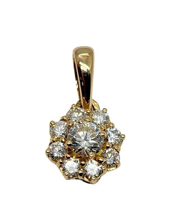 Pendentif or jaune et diamants