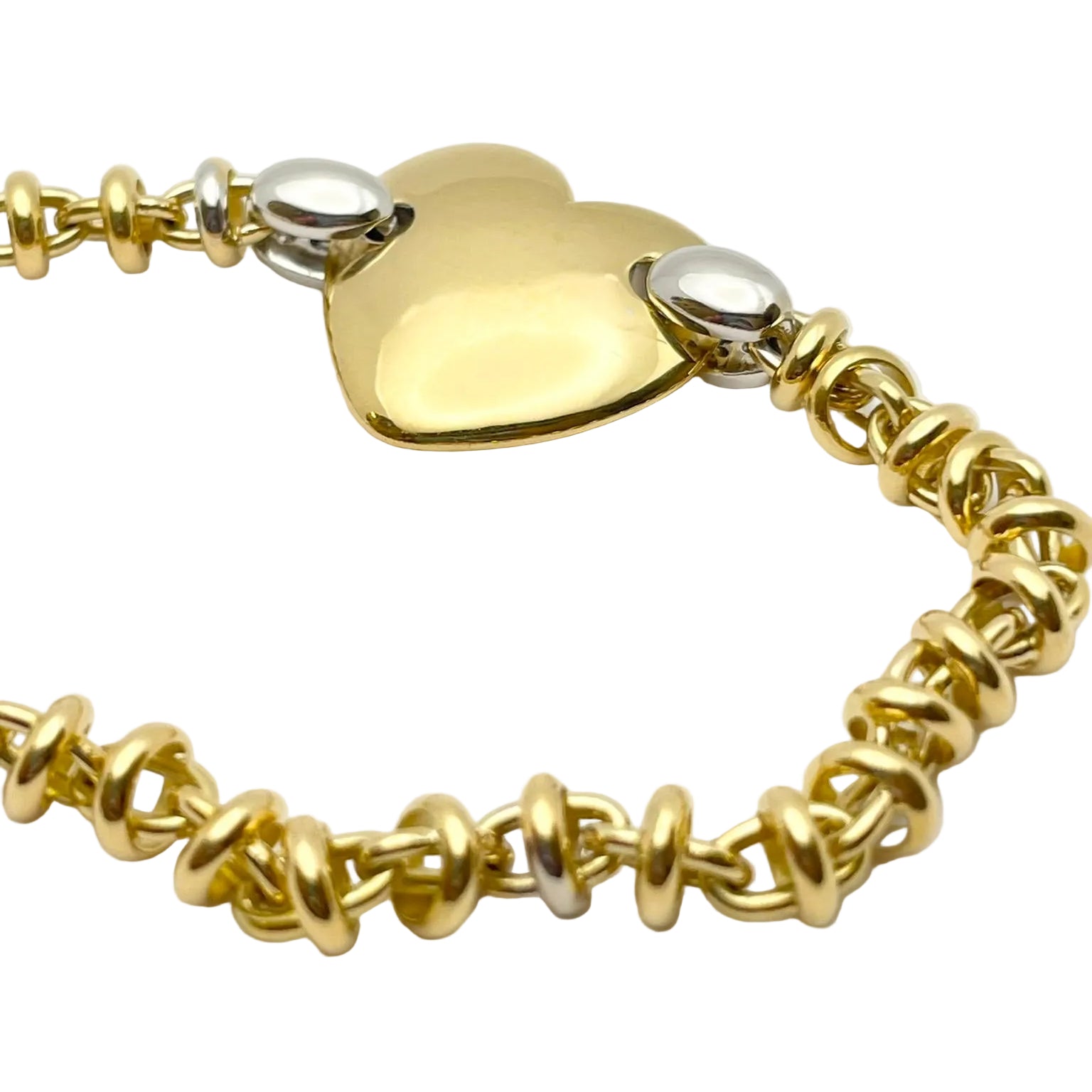 Bracelet Maille POMELLATO en or blanc, or jaune et diamants