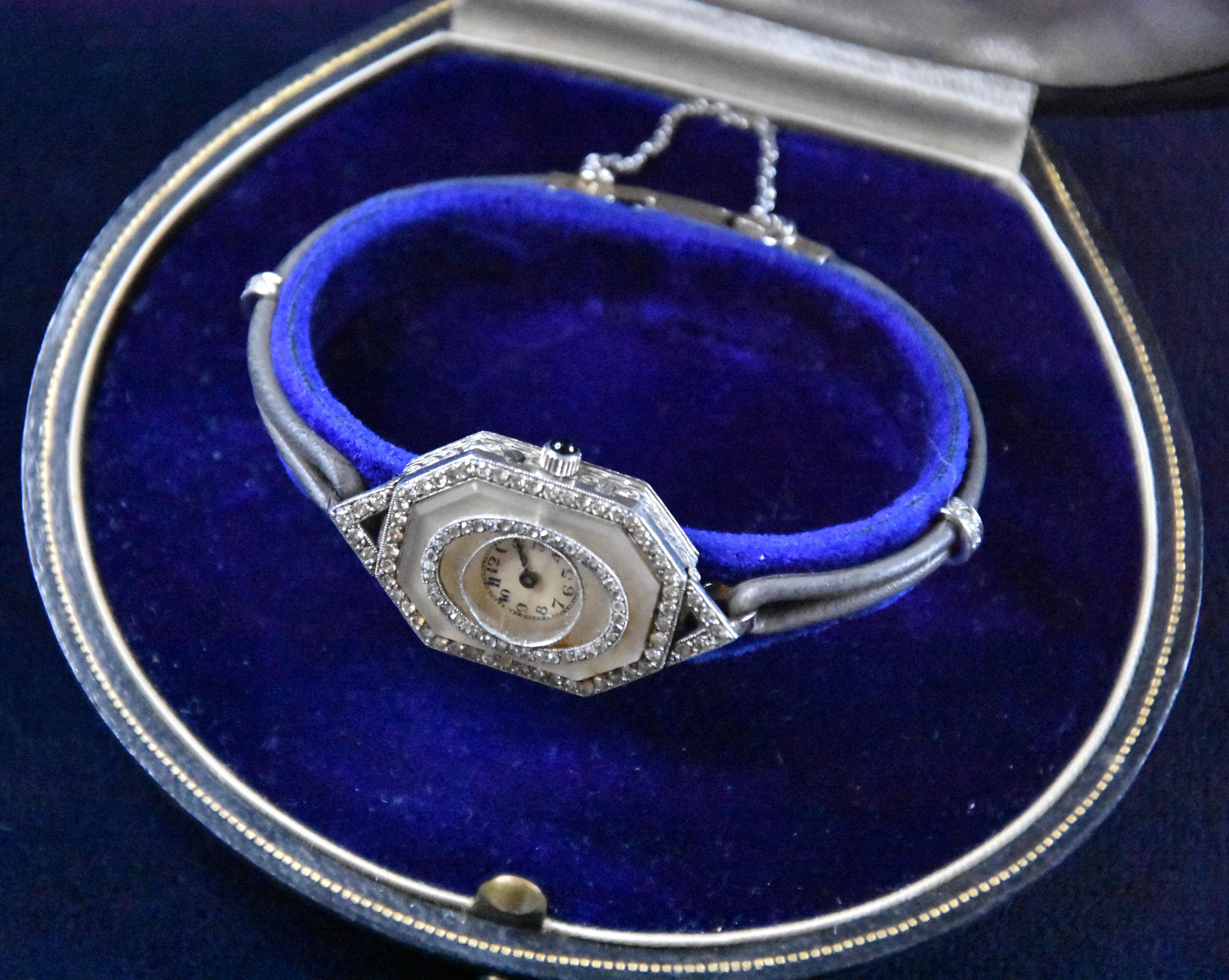 Vacheron Constantin exceptionnelle Période art-déco 1920-1925, platine (950), or blanc 18 carats et diamants