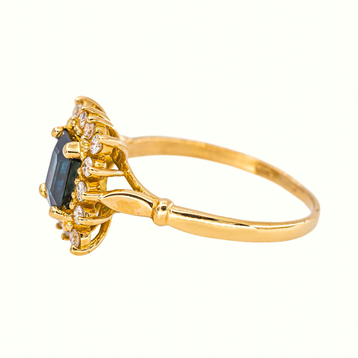 Bague Or jaune Saphir
