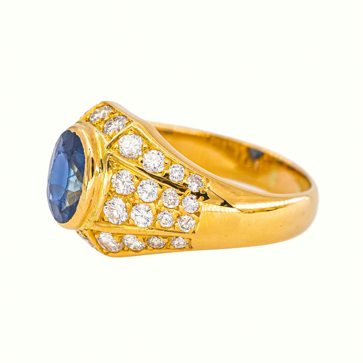 Bague Or jaune Saphir
