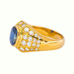 Bague Or jaune Saphir