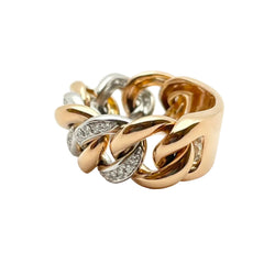Bague LUCIANO SOMENZI en or blanc, or rose et diamants