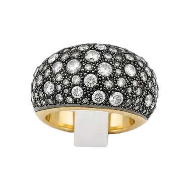 Bague Dôme POMELLATO "Tango" en or jaune et diamants