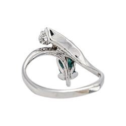 Bague Or blanc Saphir