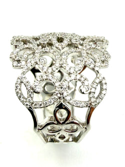 MESSIKA. Collection "Eden", bague or blanc 18K et diamants