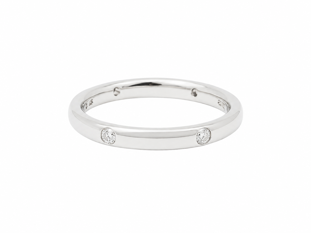 Bague Alliance POMELLATO Lucciole en or blanc et diamant