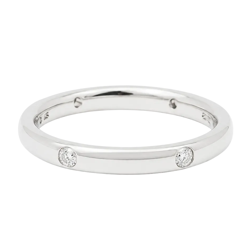Bague Alliance POMELLATO "Lucciole" en or blanc et diamant