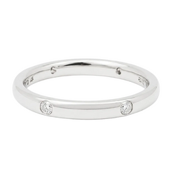 Bague Alliance POMELLATO "Lucciole" en or blanc et diamant