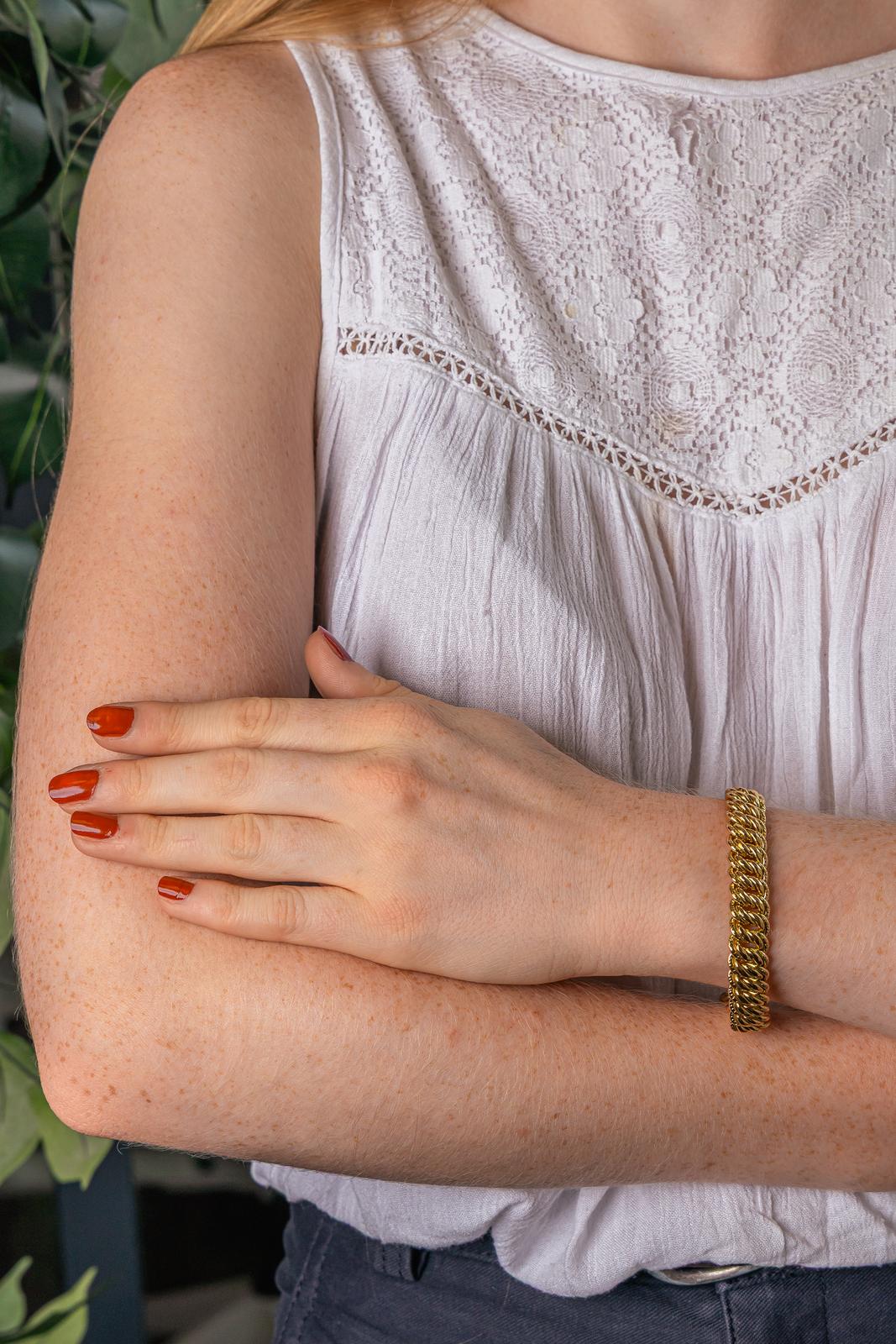 Bracelet Maille Américaine Or jaune