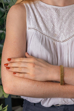 Bracelet Maille Américaine Or jaune