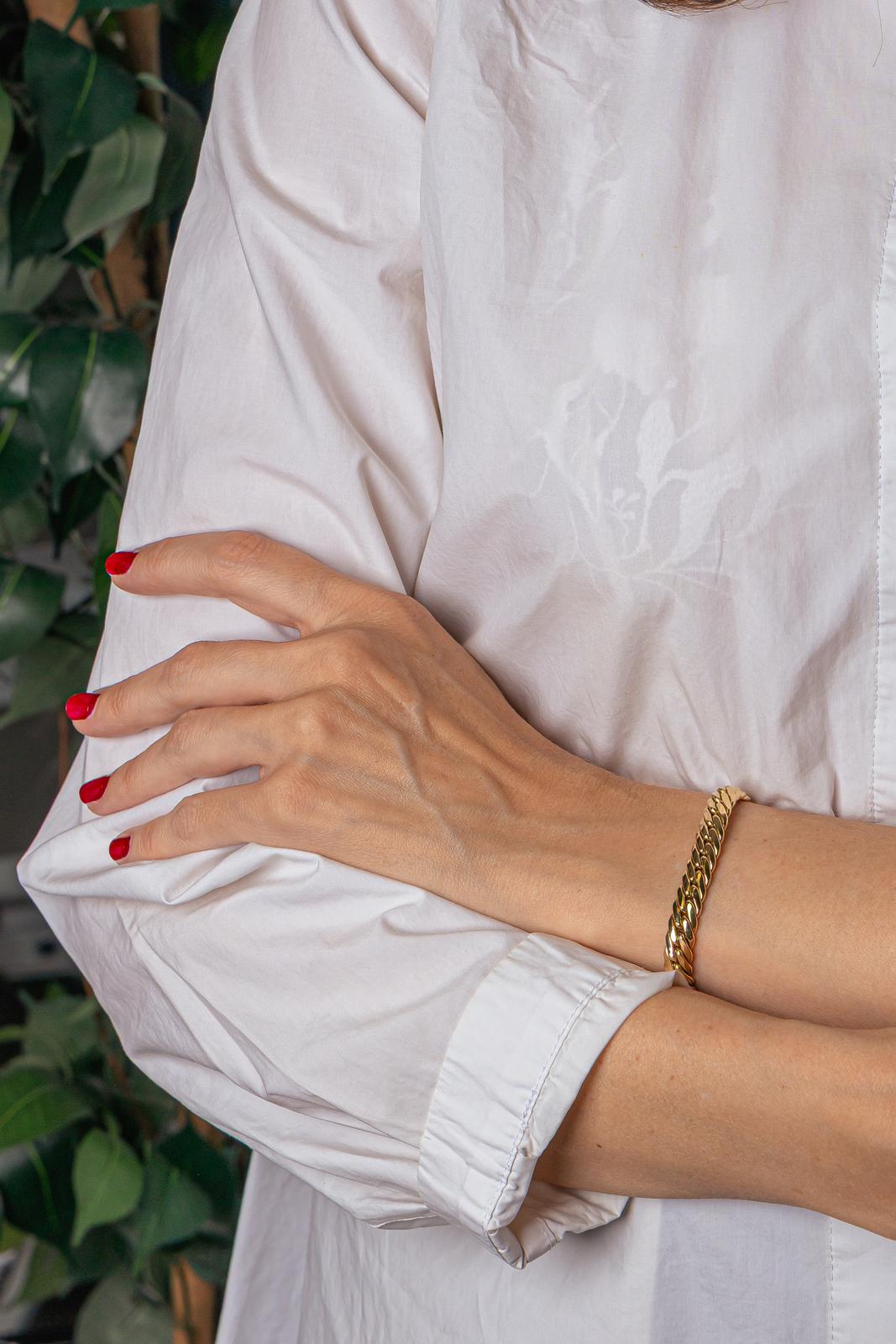 Bracelet maille Anglaise Or jaune