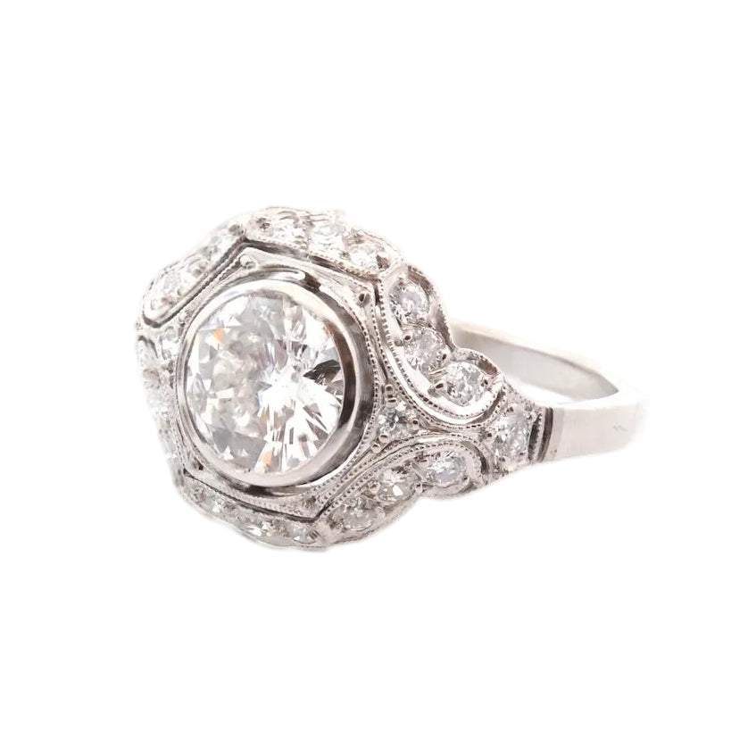 Bague en platine et diamants