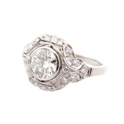 Bague en platine et diamants