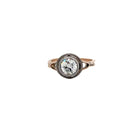 Belle Epoque Diamond Gold and Silver Engagement Ring - Castafiore