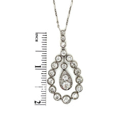Belle Epoque Diamond Platinum Pendant - Castafiore