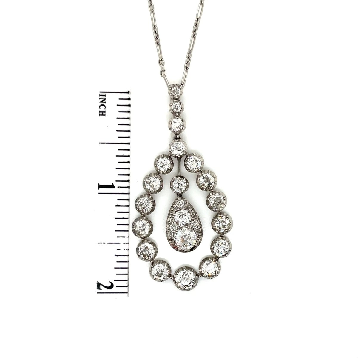 Belle Epoque Diamond Platinum Pendant - Castafiore