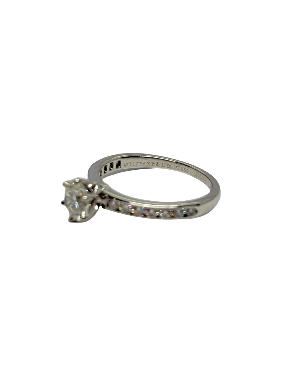 Bague Solitaire TIFFANY & CO. en platine et diamants