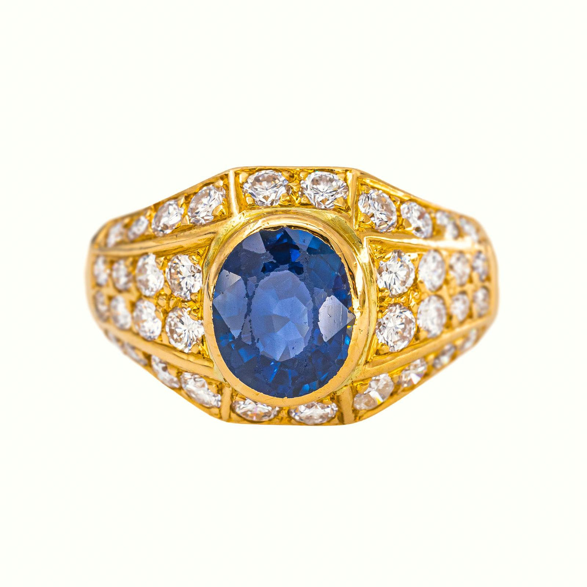 Bague Or jaune Saphir