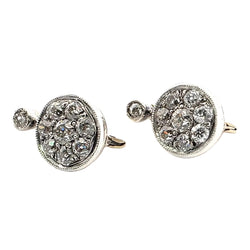 Boucles d'oreilles Dormeuses en or jaune et diamants