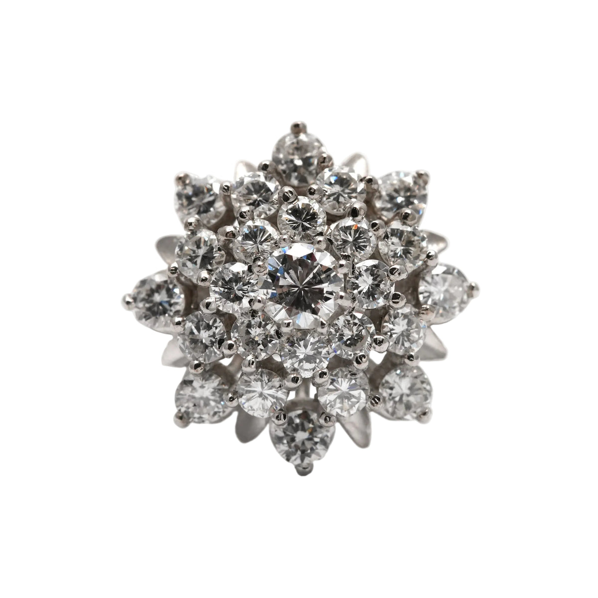 Bague Marguerite en or blanc et diamants