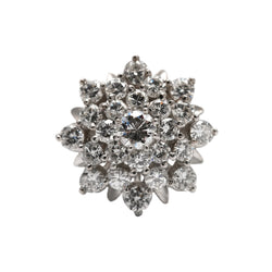 Bague Marguerite en or blanc et diamants