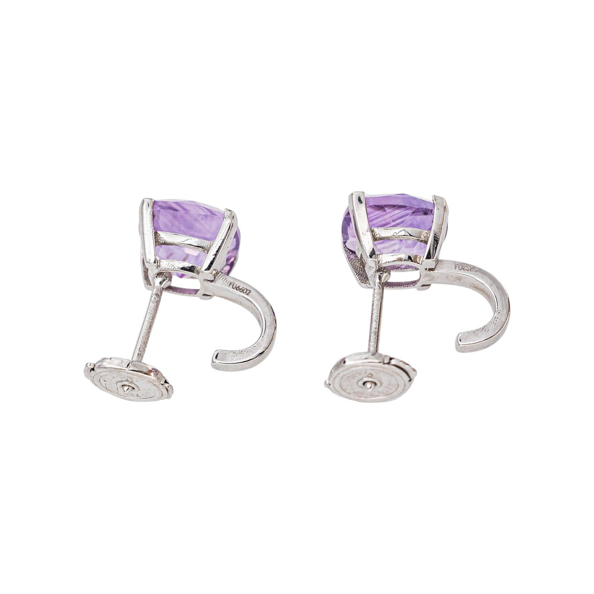 Mauboussin Boucles d'oreilles Petit visage d'amour  Or blanc Améthyste