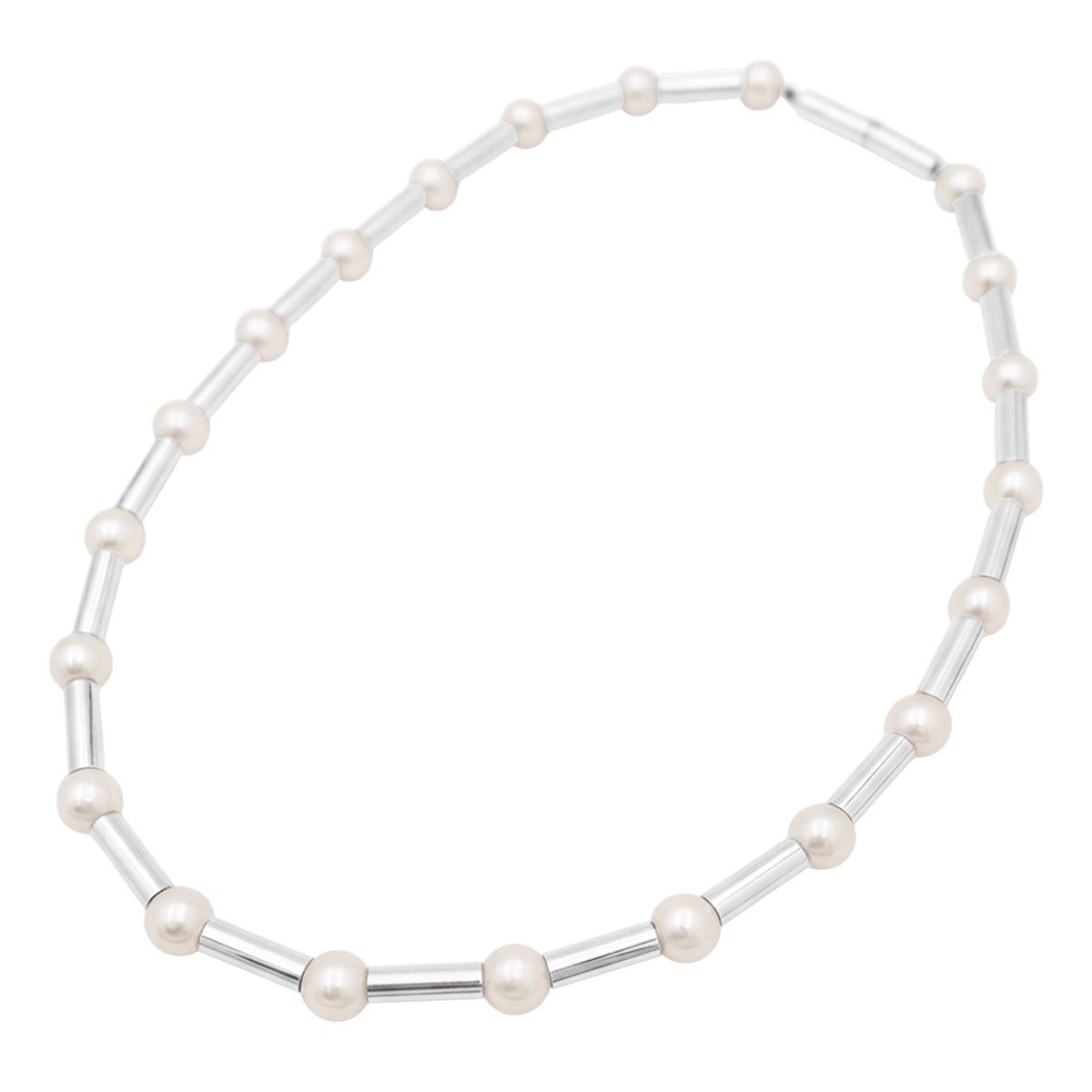 Collier Poiray "Fuseau", or blanc, perles.