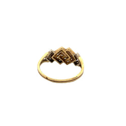 Bague en or jaune et diamants
