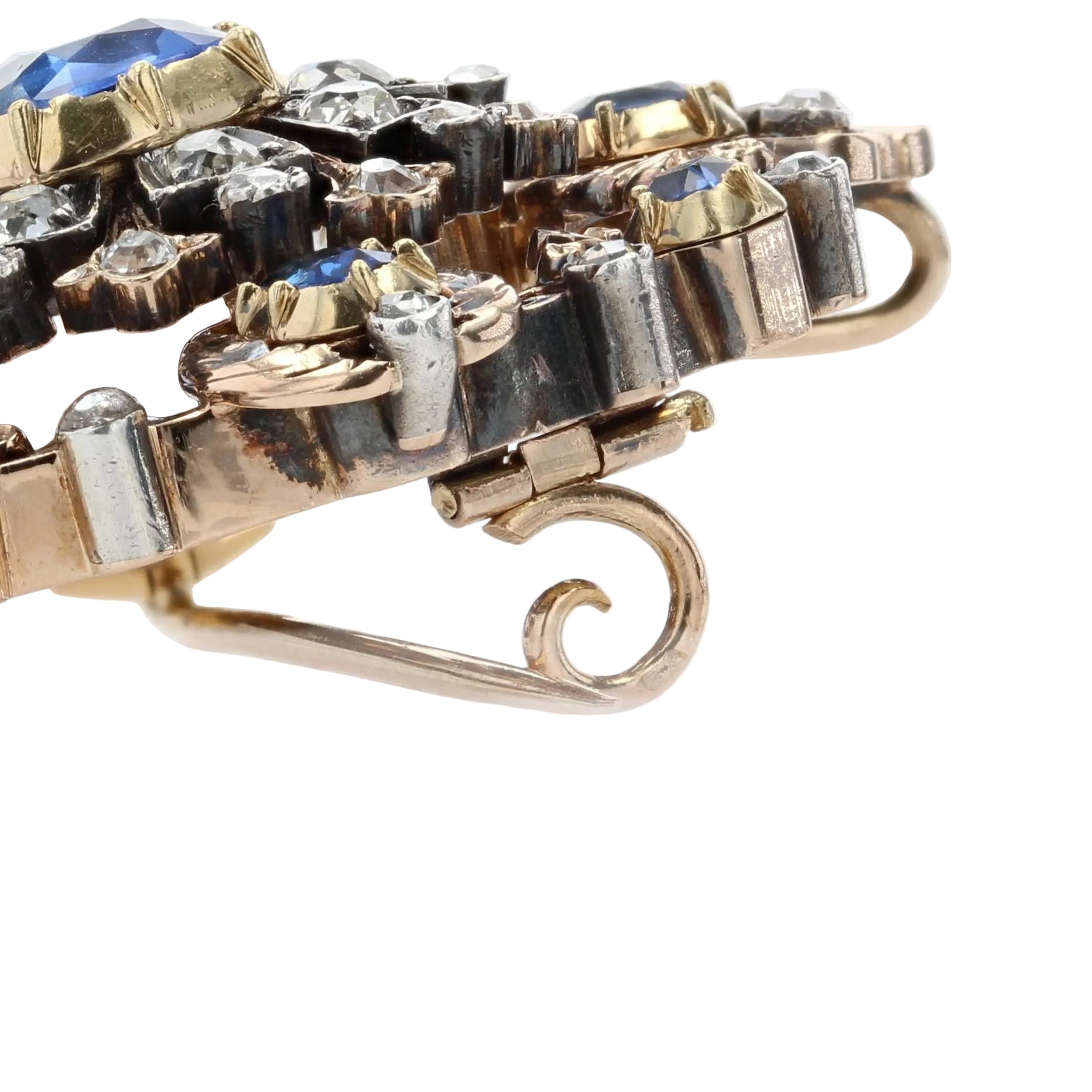 Bijou ancien saphir diamants à transformation